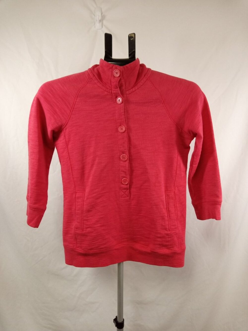 J. Crew Women's Coral Pink Rumpled French Terry Sweater Size Extra-Small